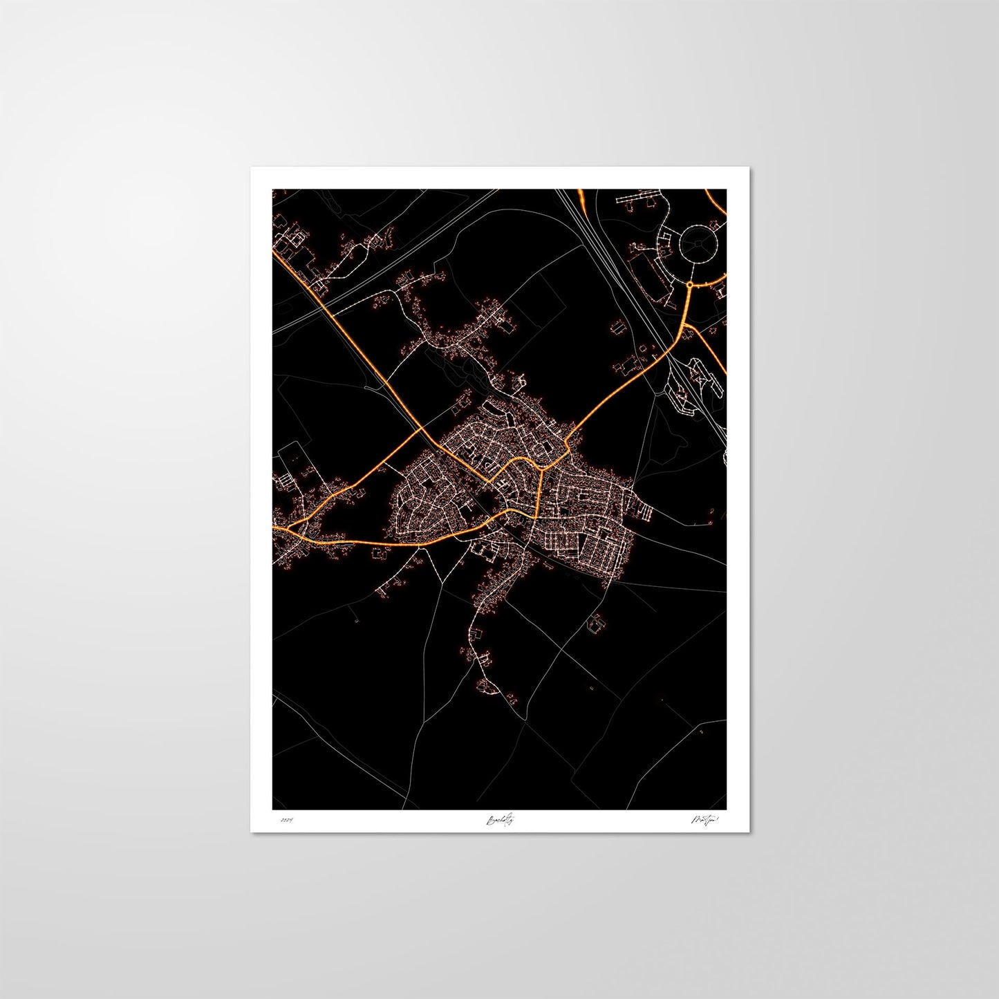 City light map - Bocholtz (verticaal)